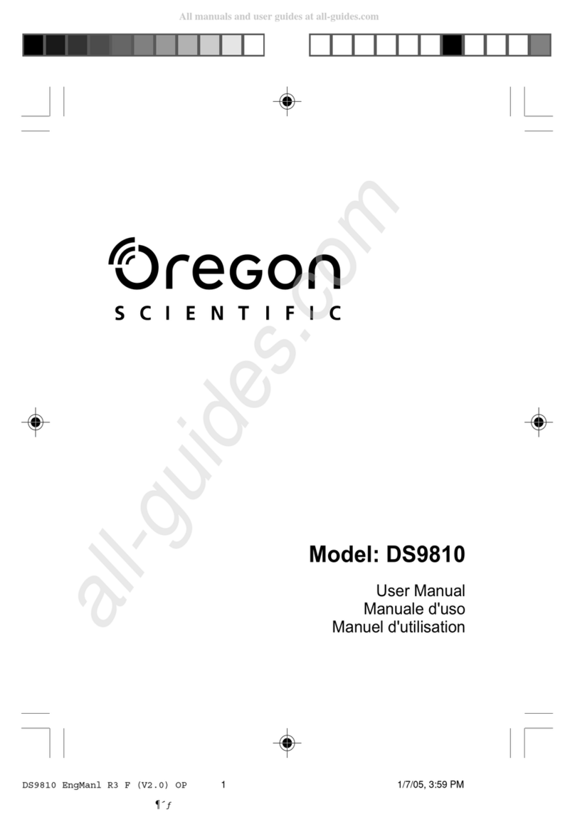 Oregon Scientific DS9810 User manual Oregon Scientific DS9810 User manual