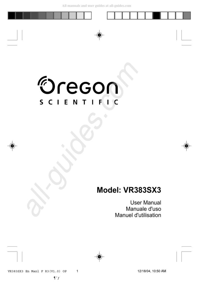 Oregon Scientific VR383SX3 user manual Oregon Scientific VR383SX3 user manual