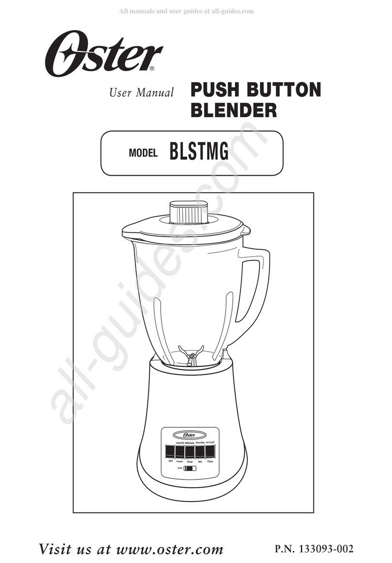 Oster BLSTMG User manual Oster BLSTMG User manual