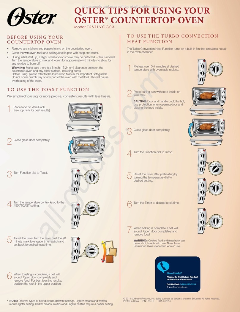 Oster TSSTTVCG03 Quick tips