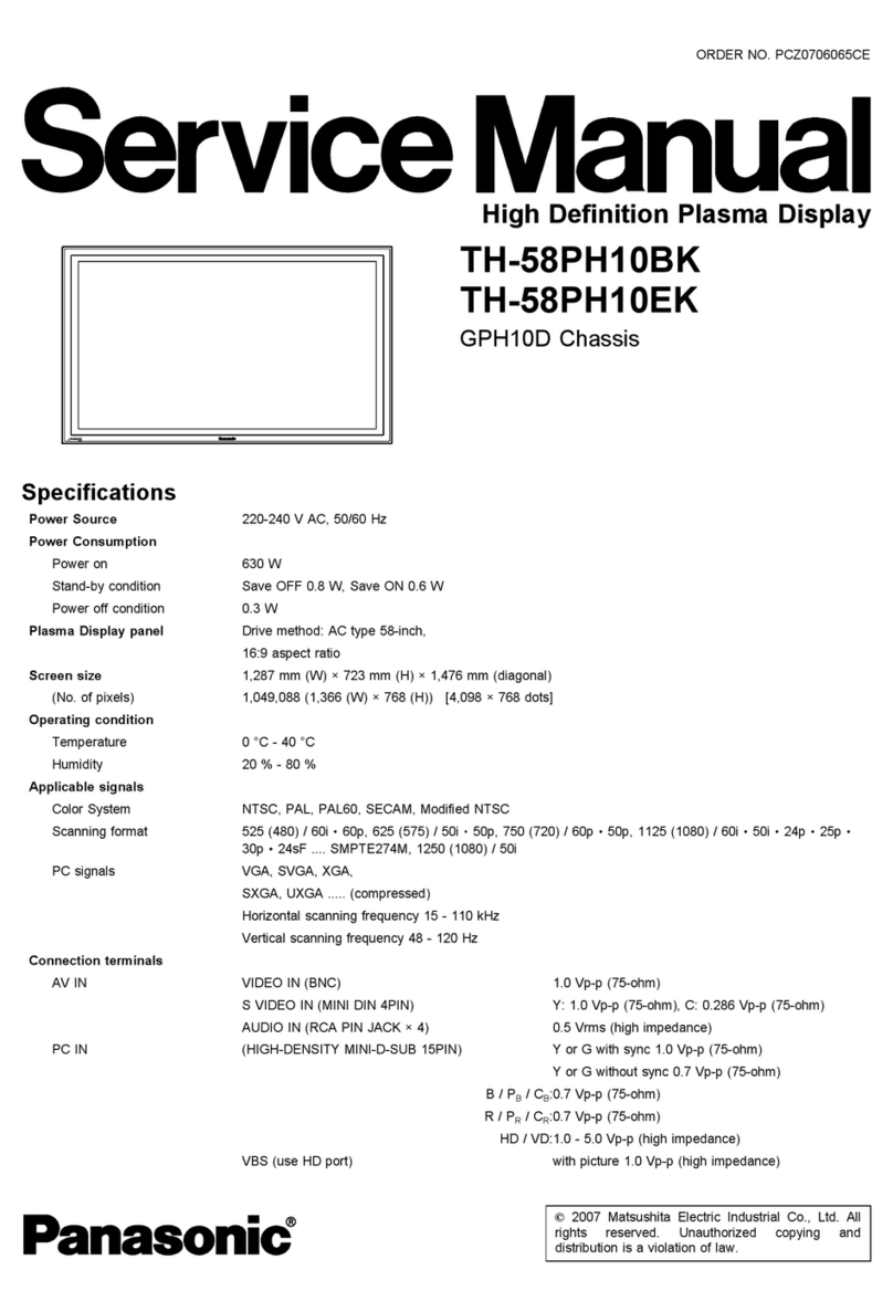Panasonic TH-58PH10EK User manual