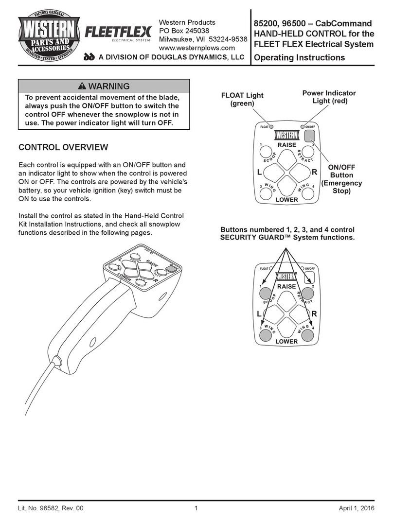 Douglas Dynamics Western 85200 operating instructions