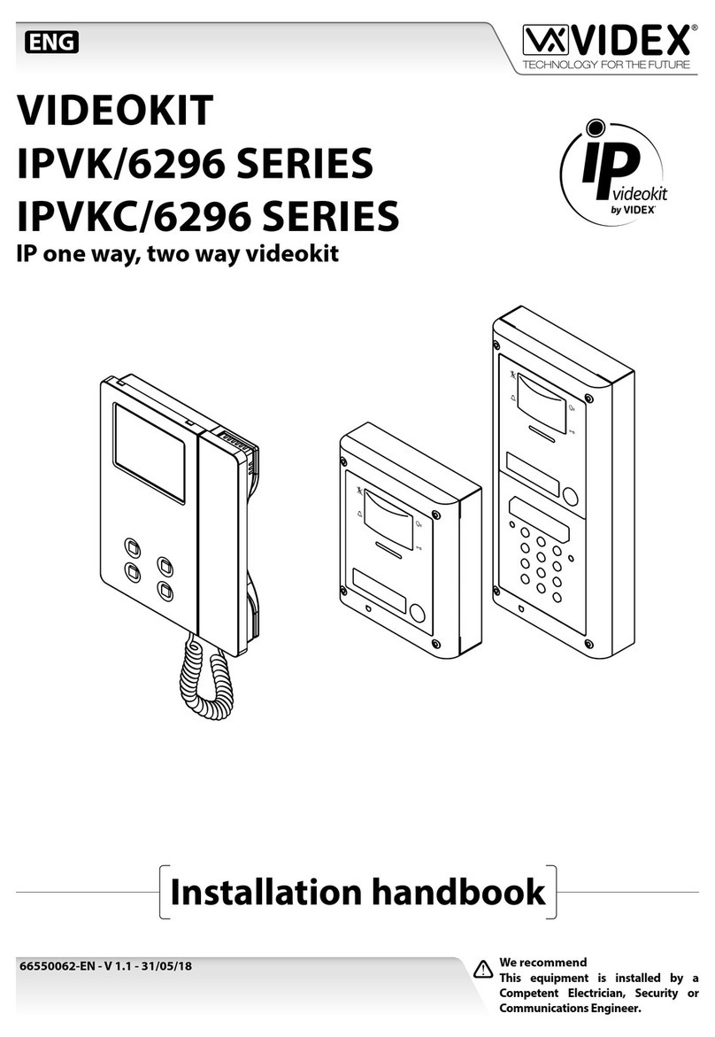 Videx IP videokit IPVK/6296 Series System manual