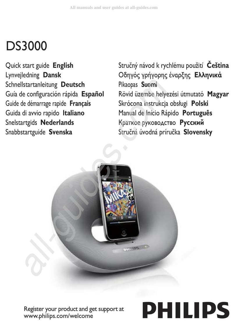 Philips Fidelio Docking speaker DS 3000 User manual