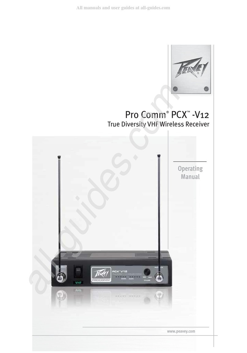 Peavey PRO COMM PCX-V12 operating manual
