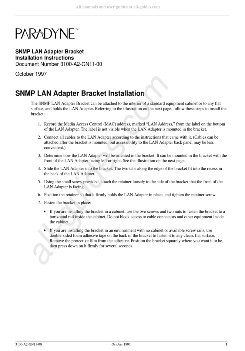 Paradyne 3100 Series installation instructions