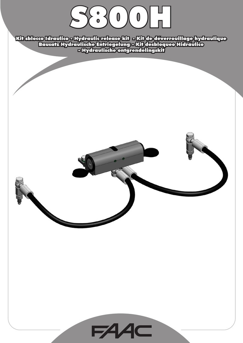 FAAC S800H User manual