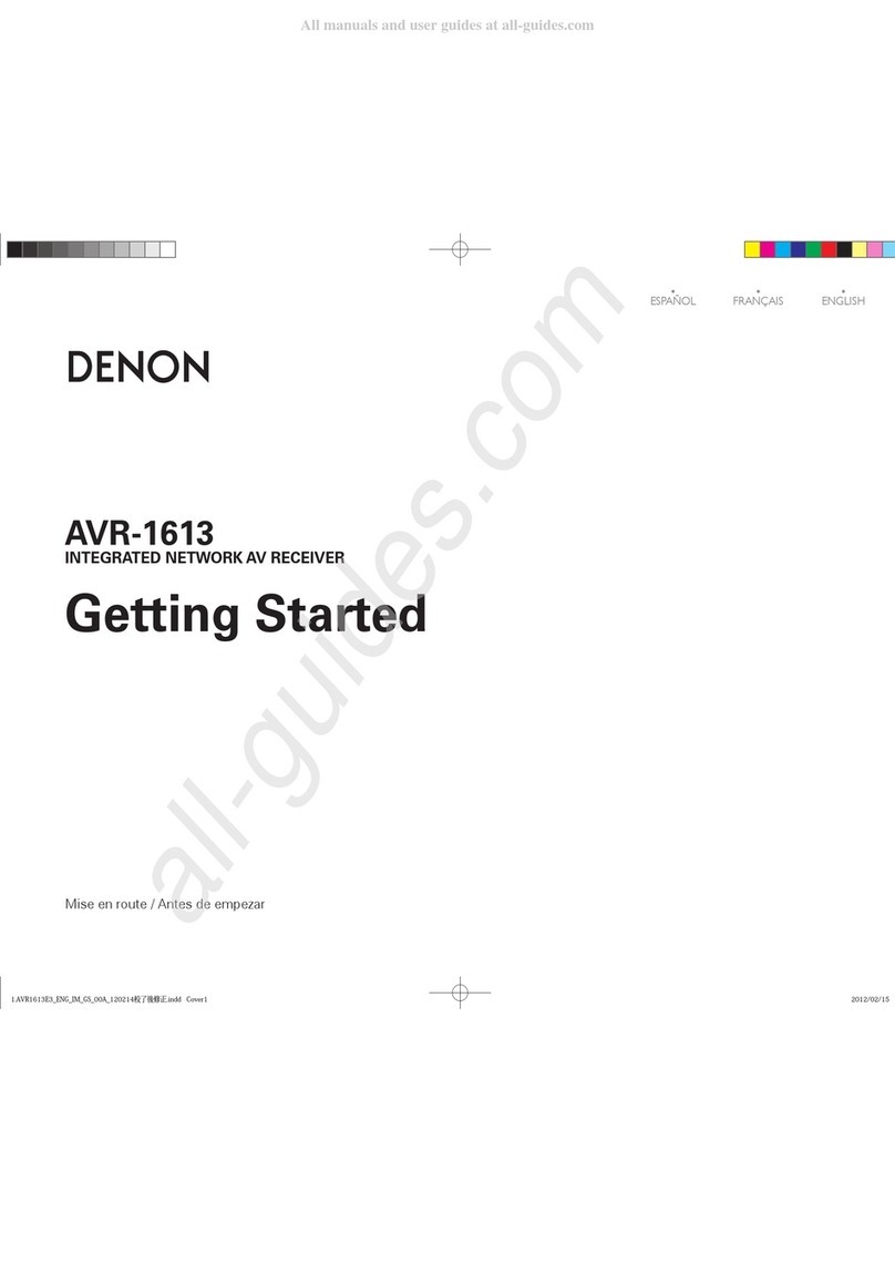 Denon AVR-1613 User manual Denon AVR-1613 User manual