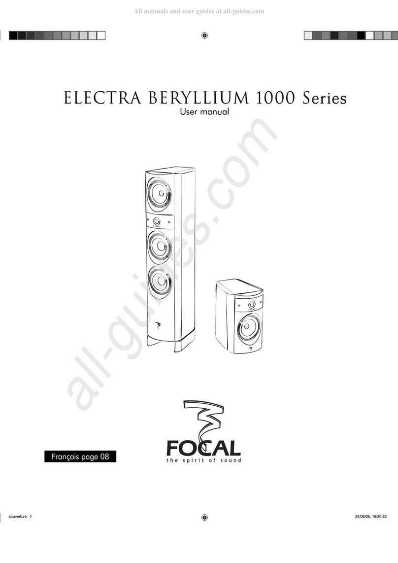 Focal Electra Beryllium 1000 Series User manual