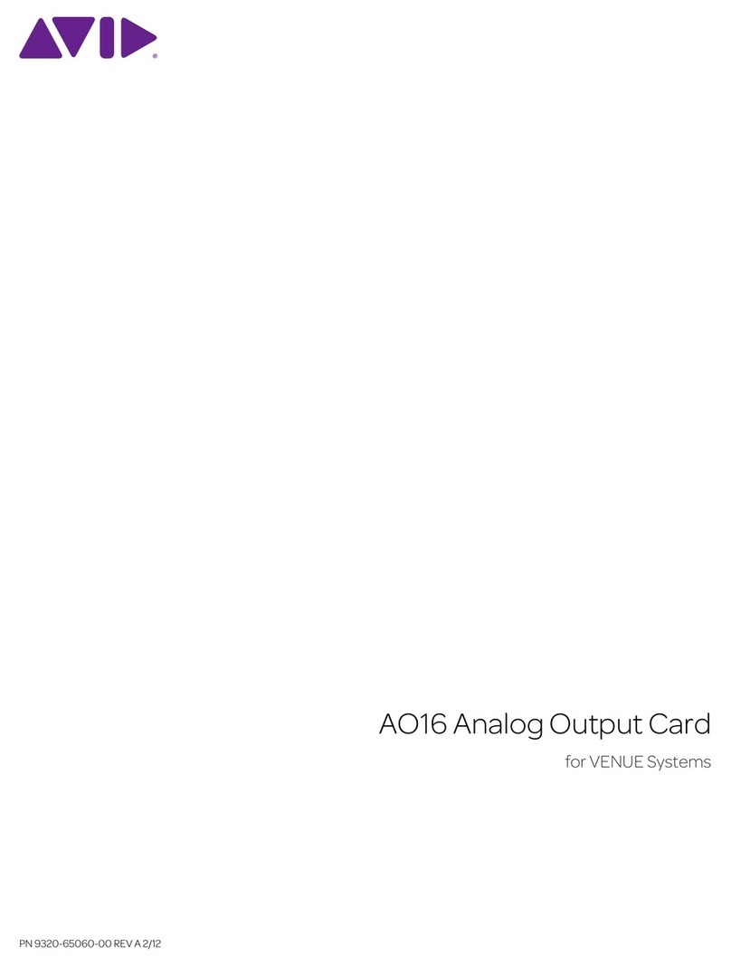 Avid Technology AO16 manual