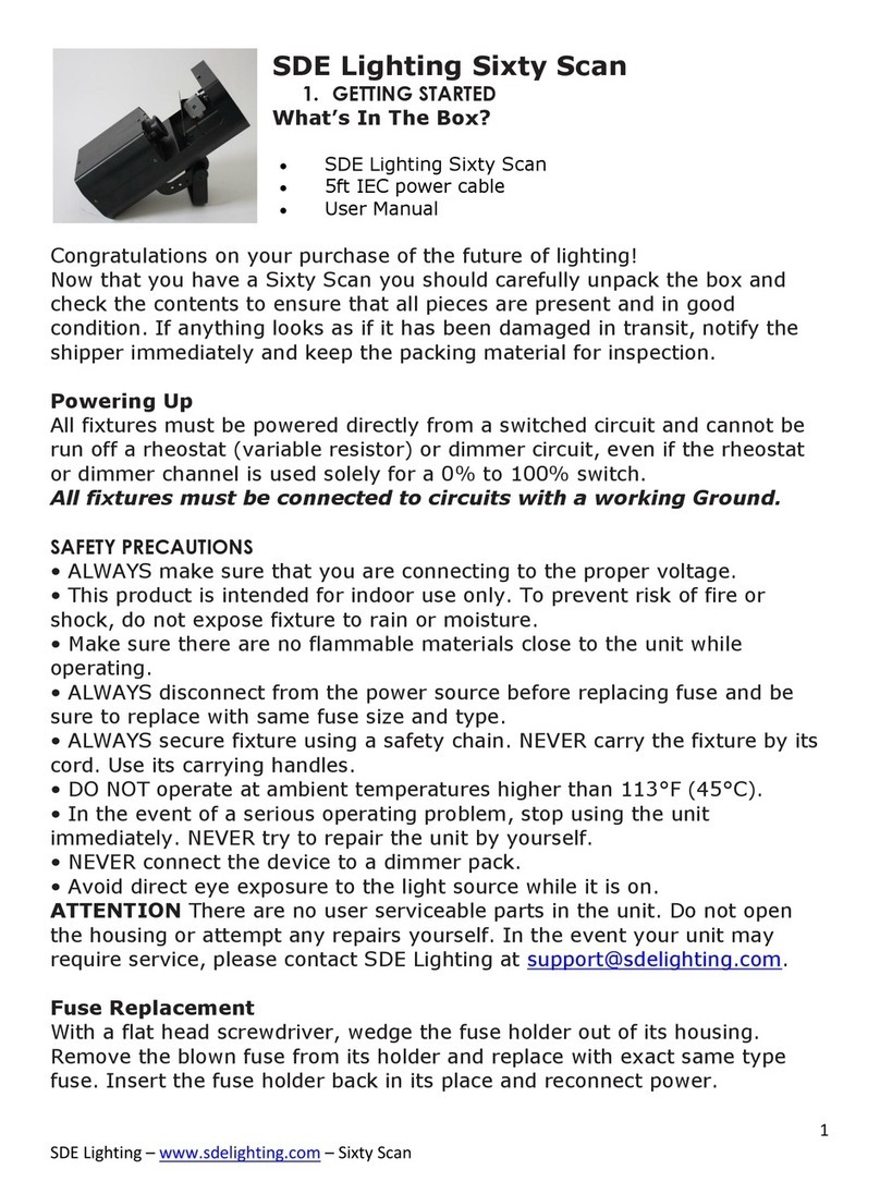 SDE Lighting Sixty Scan manual