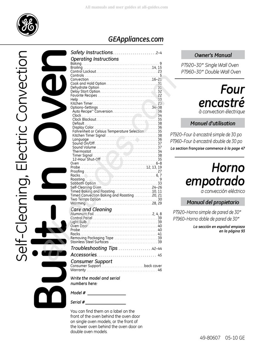 GE Profile PT920 User manual