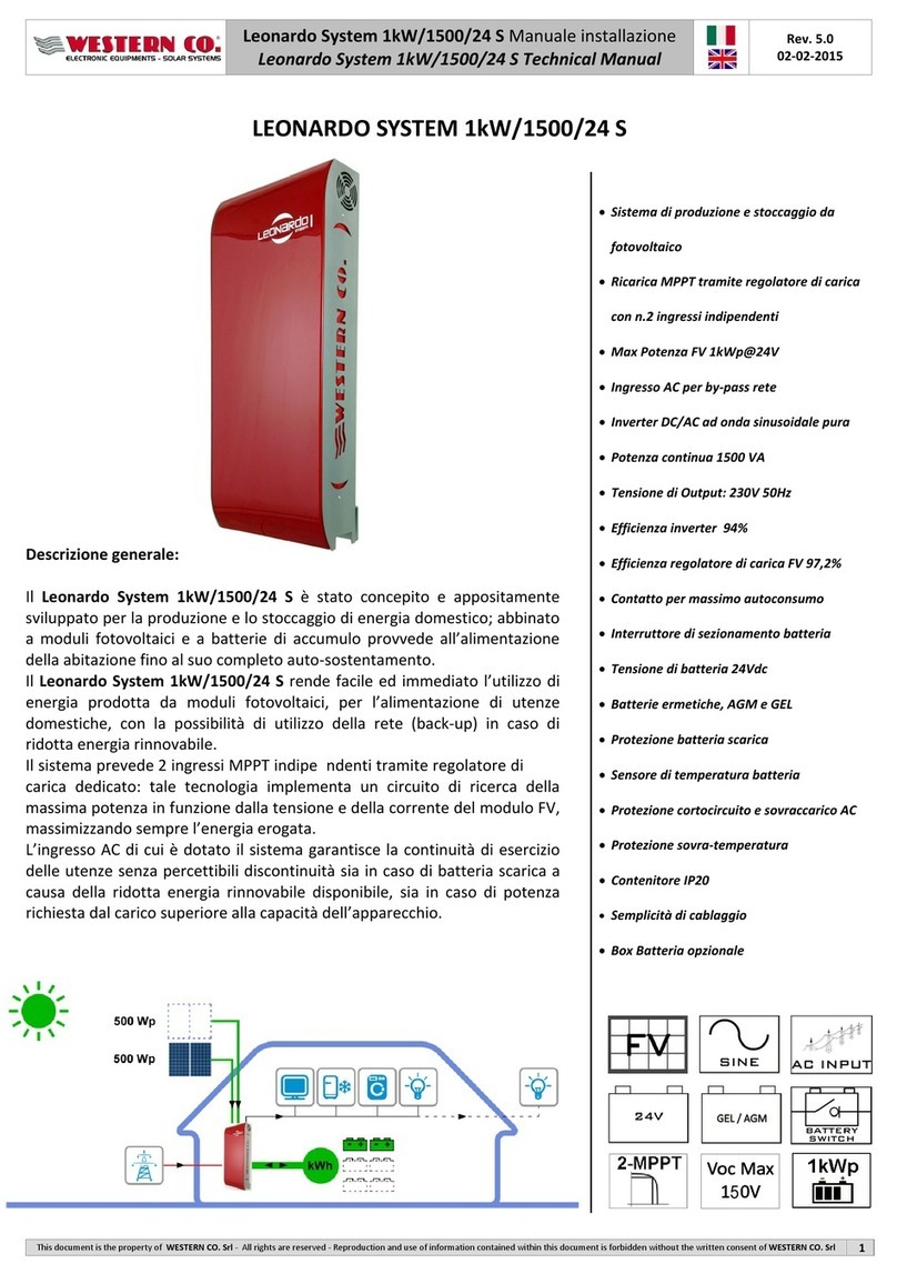 Western Leonardo System 1kW/1500/24 S Technical manual Western Leonardo System 1kW/1500/24 S Technical manual