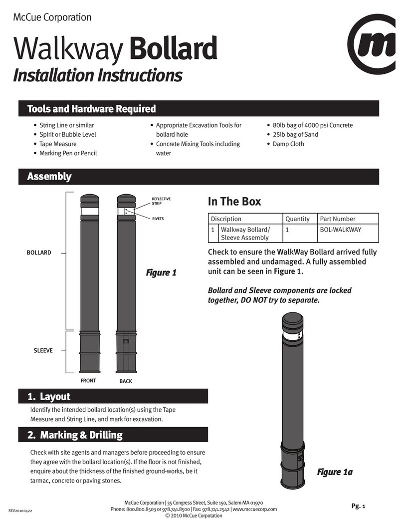 McCue BOL-WALKWAY installation instructions