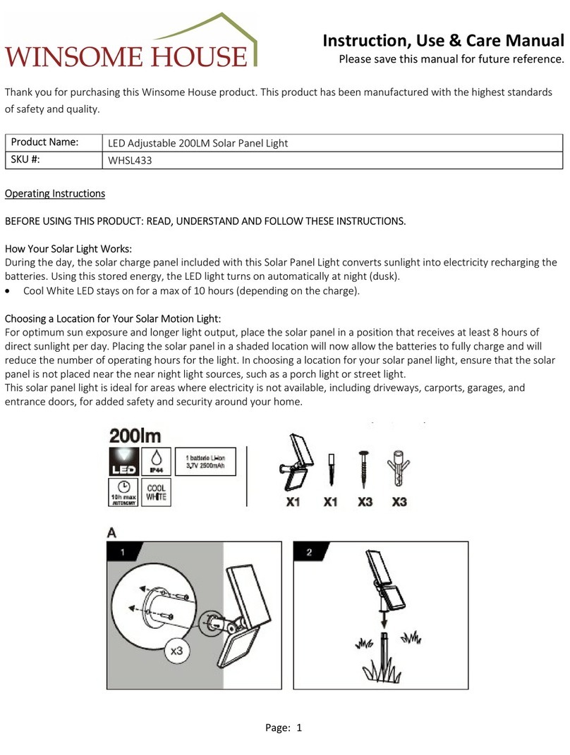 Winsome house WHSL433 User manual