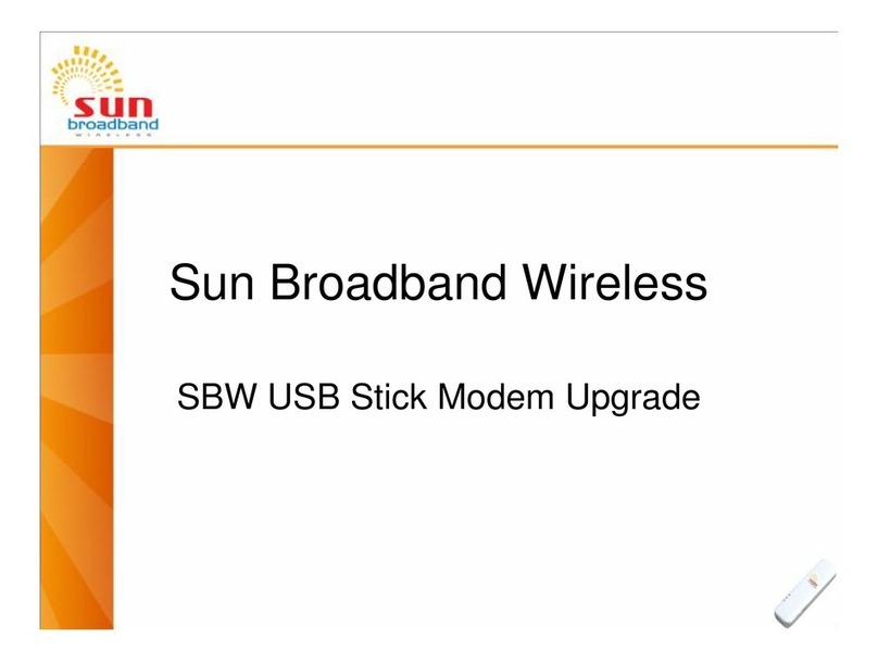 Sun Broadband Wireless SBW USB Stick Modem Firmware upgrade guide Sun Broadband Wireless SBW USB Stick Modem Firmware upgrade guide