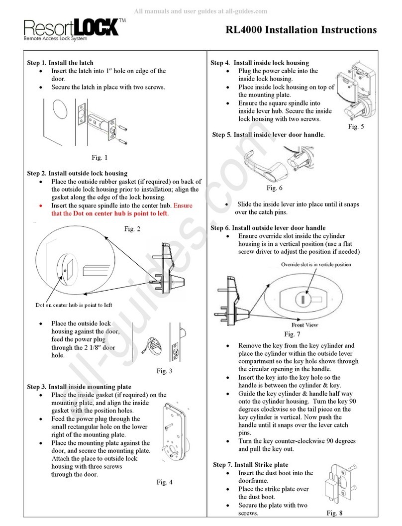 ResortLOCK LockState RL 4000 User manual
