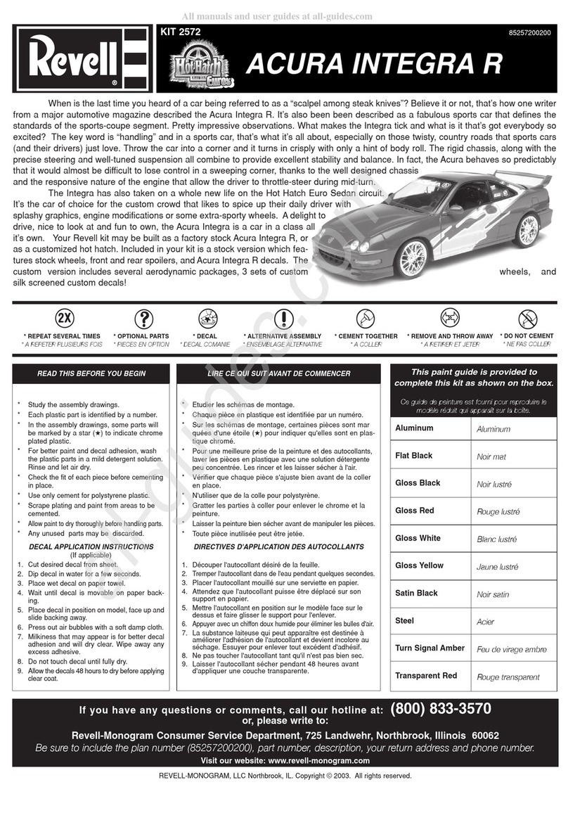 REVELL Hot Hatch Euro Sedan Acura Integra R User manual