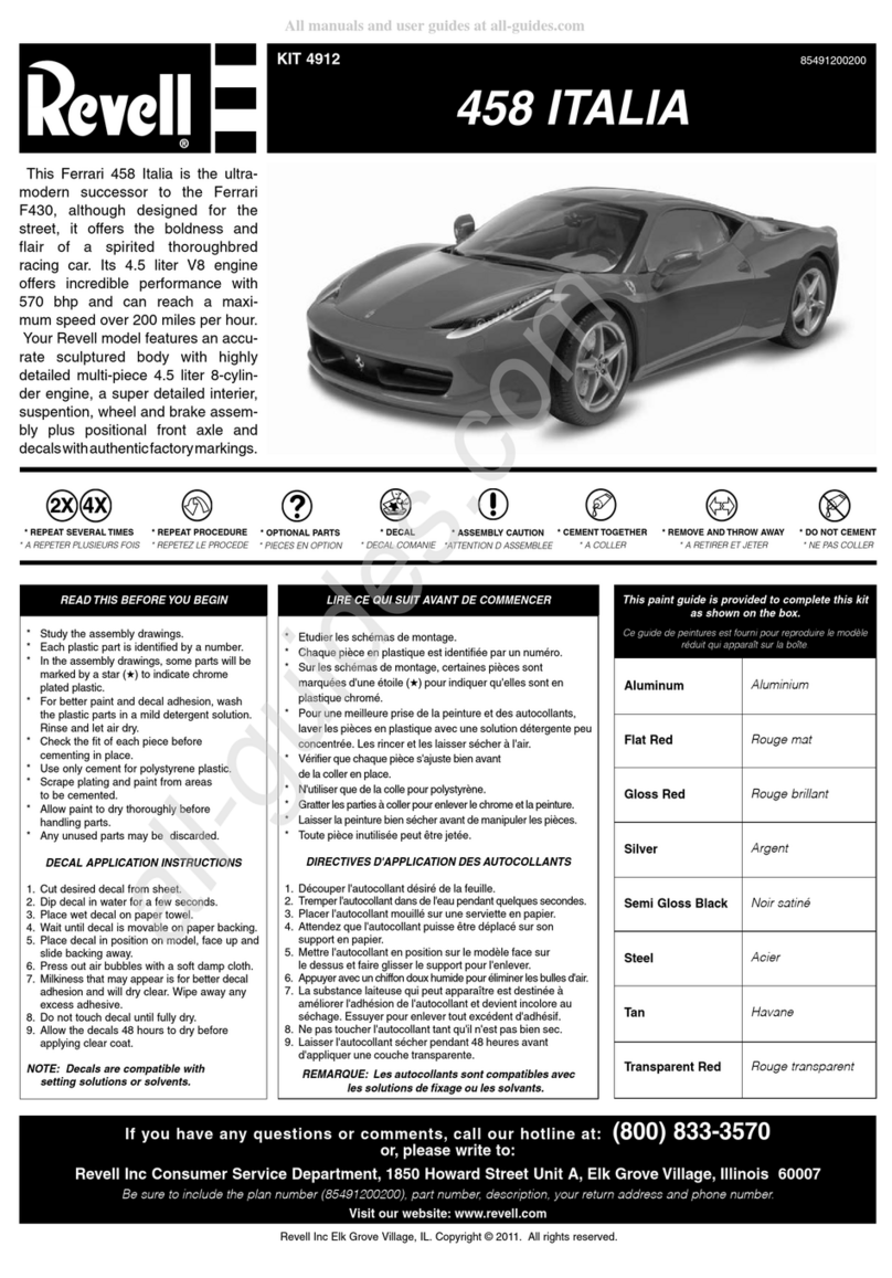 REVELL Ferrari 458 Italia Assembly manual