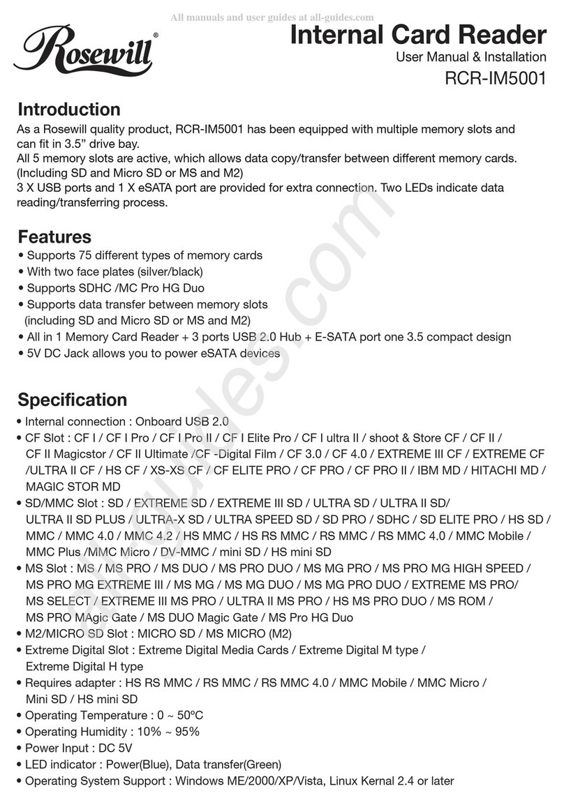 Rosewill RCR-IM5001 User manual