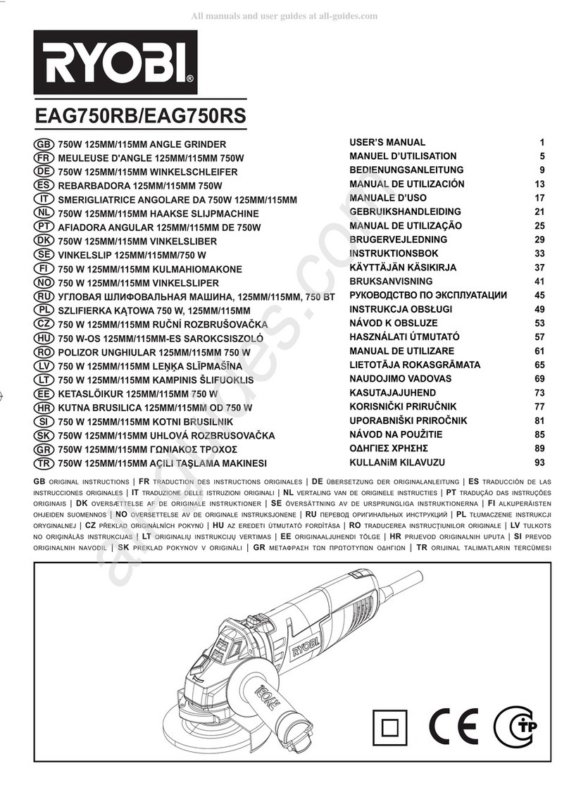 Ryobi EAG750RB user manual