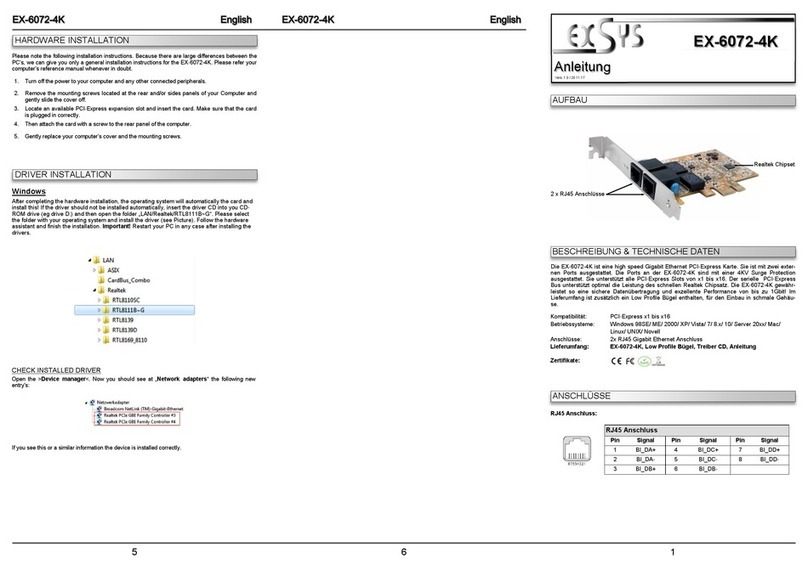 Exsys EX-6072-4K User manual Exsys EX-6072-4K User manual