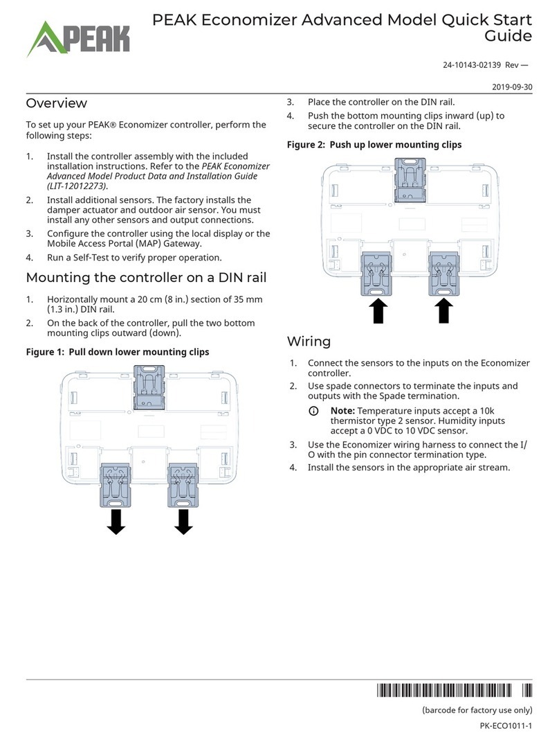 Peak Economizer Advanced PK-ECO1011-1 quick start guide Peak Economizer Advanced PK-ECO1011-1 quick start guide