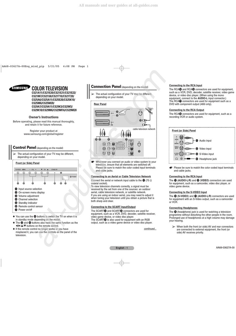 Samsung CS21A11 Owner's instructions