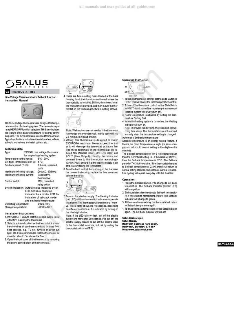 Salus TH-3 User manual