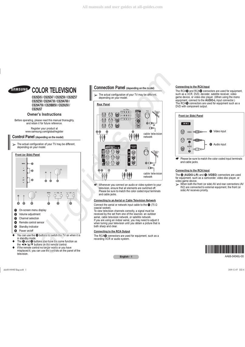 Samsung CS29Z47 User manual Samsung CS29Z47 User manual
