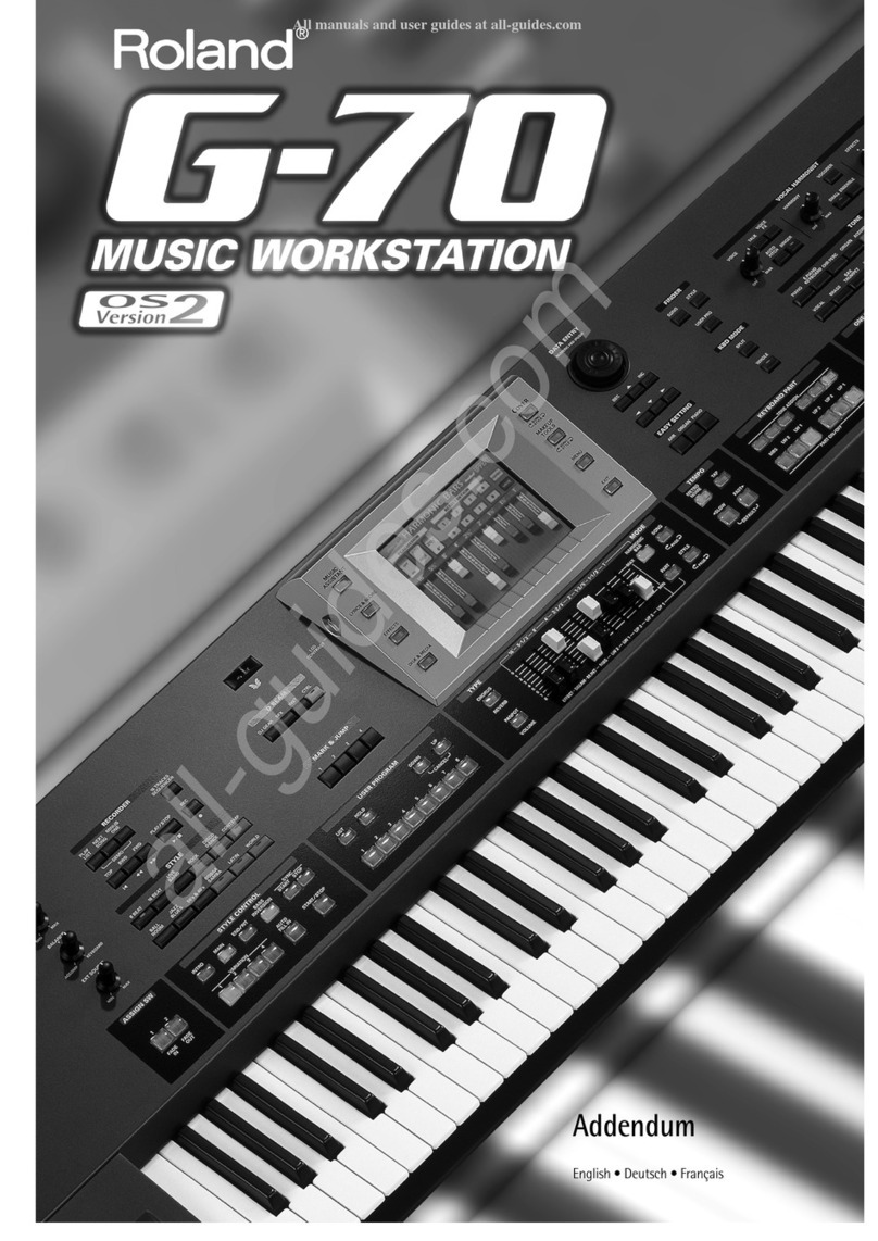Roland G-70 Installation and operating instructions
