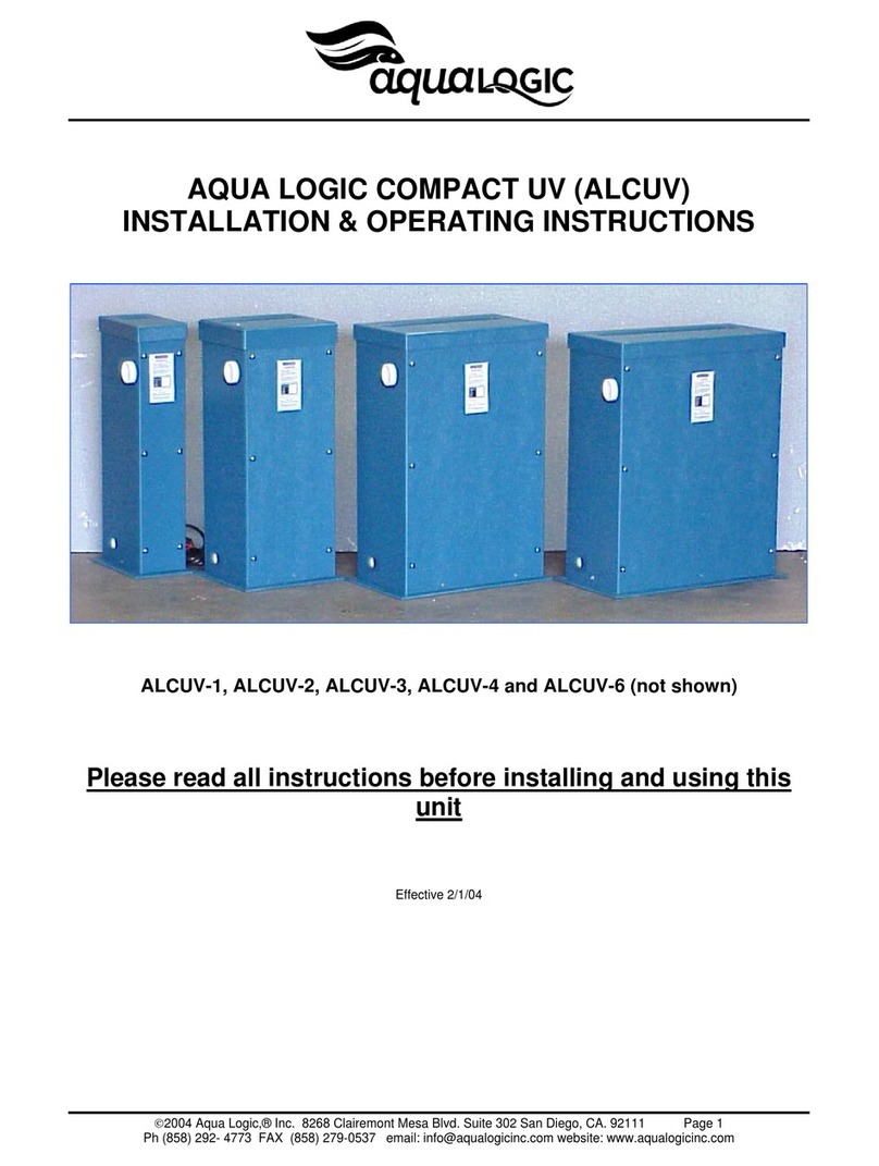 Aqua Logic ALCUV-1 Installation & operating instructions
