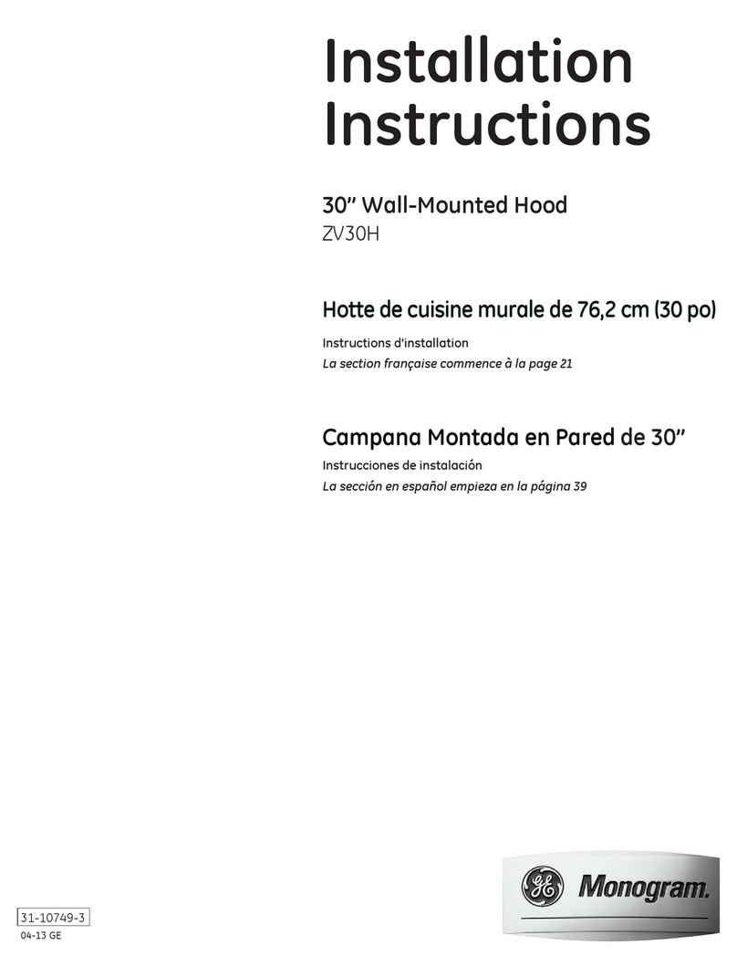 GE ZV30H Series User manual