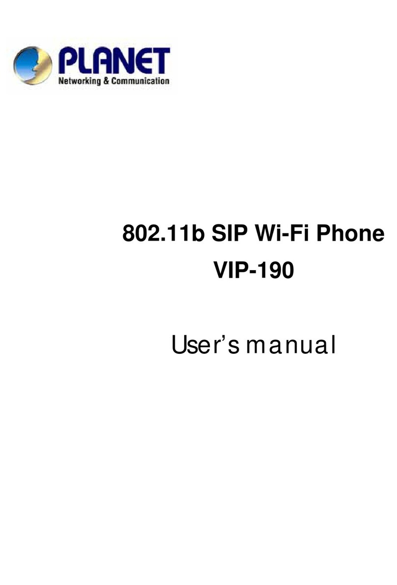 Planet Networking & Communication VIP-190 User manual