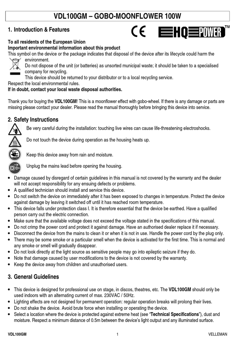 Velleman HQ-Power VDL100GM user manual