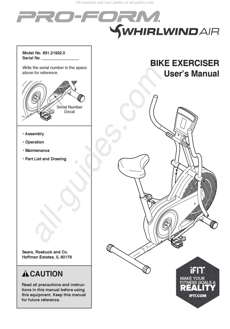 Pro-Form Whirlwind air user manual