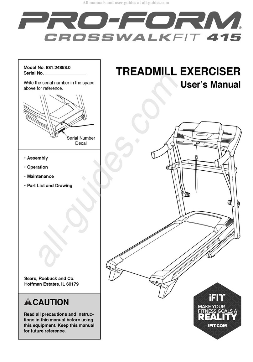 Pro-Form CrossWalk Fit 416 User manual
