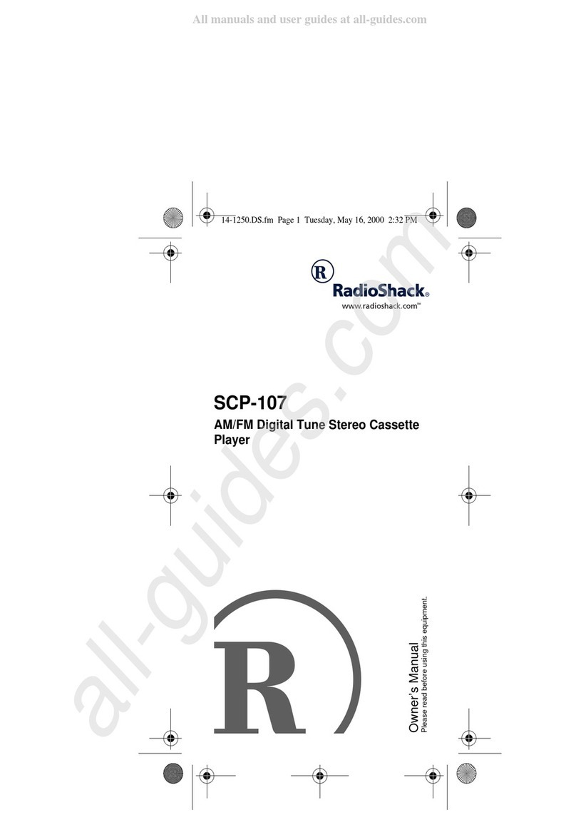 Radio Shack SCP-107 User manual