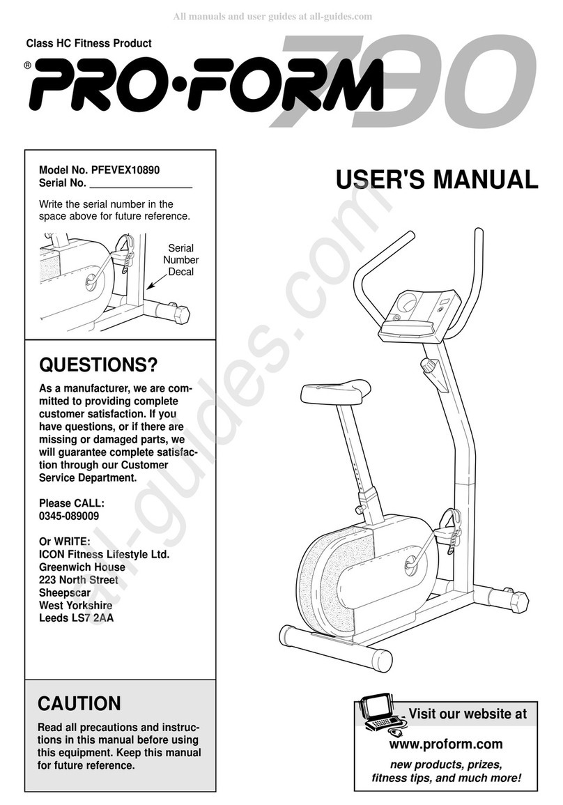 Pro-Form 790 User manual