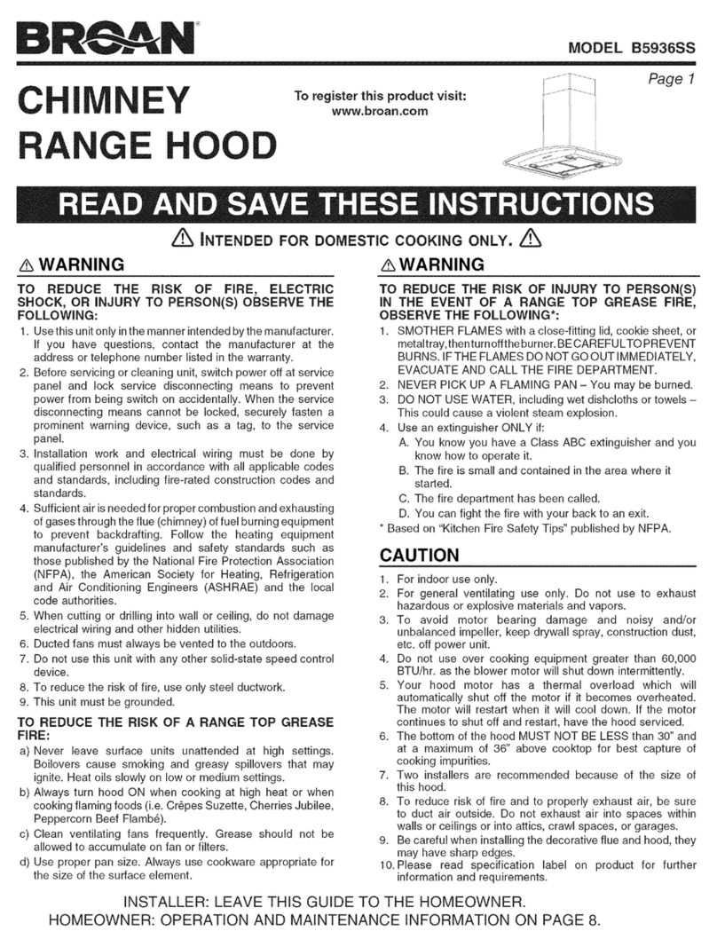 Broan B5936SS manual