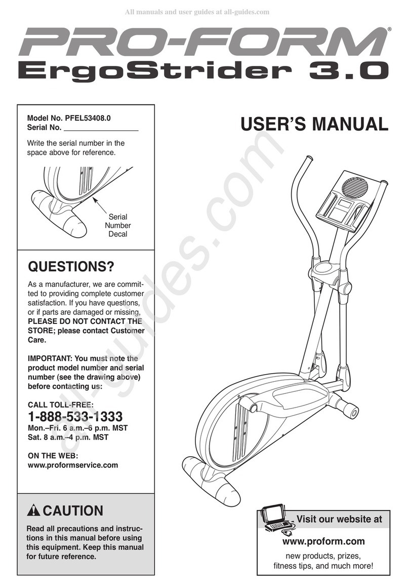 Pro-Form SR 30 user manual