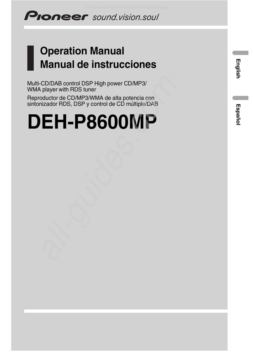 Pioneer Super Tuner III D DEH-P8600MP User manual