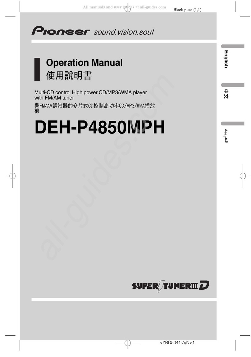 Pioneer Super Tuner III D DEH-P4850MPH User manual