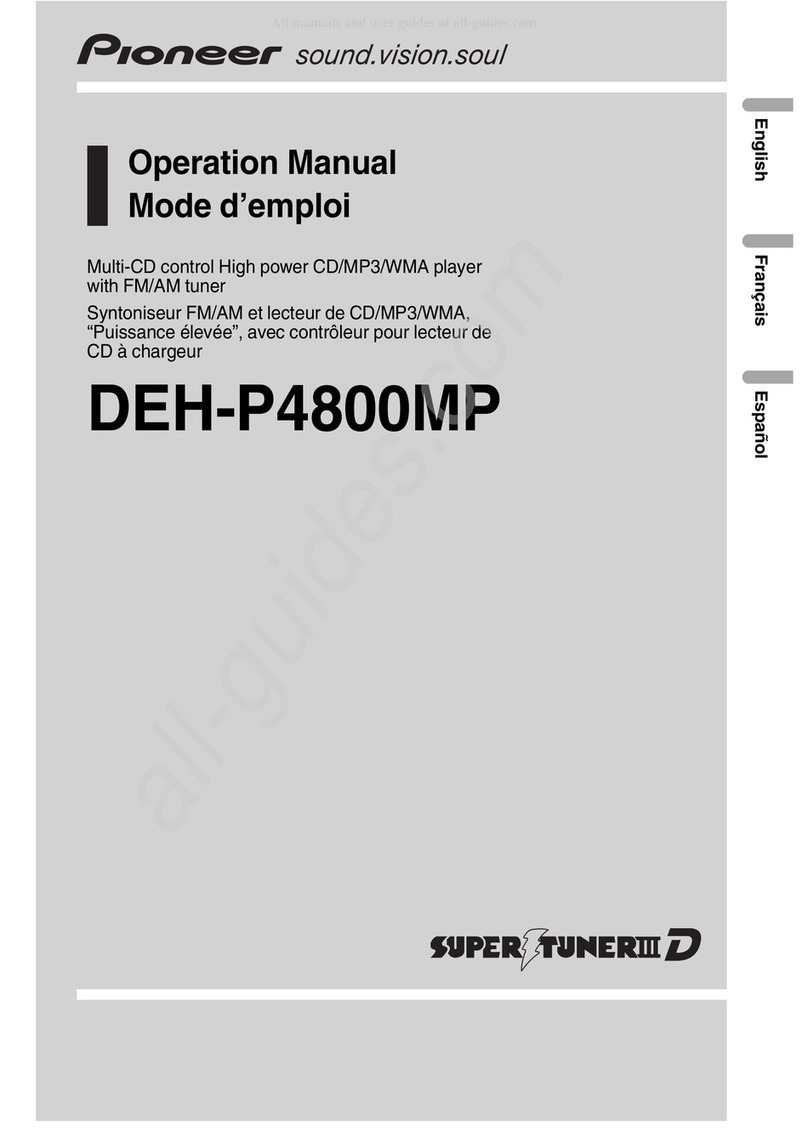 Pioneer Super Tuner III D DEH-P4800MP User manual