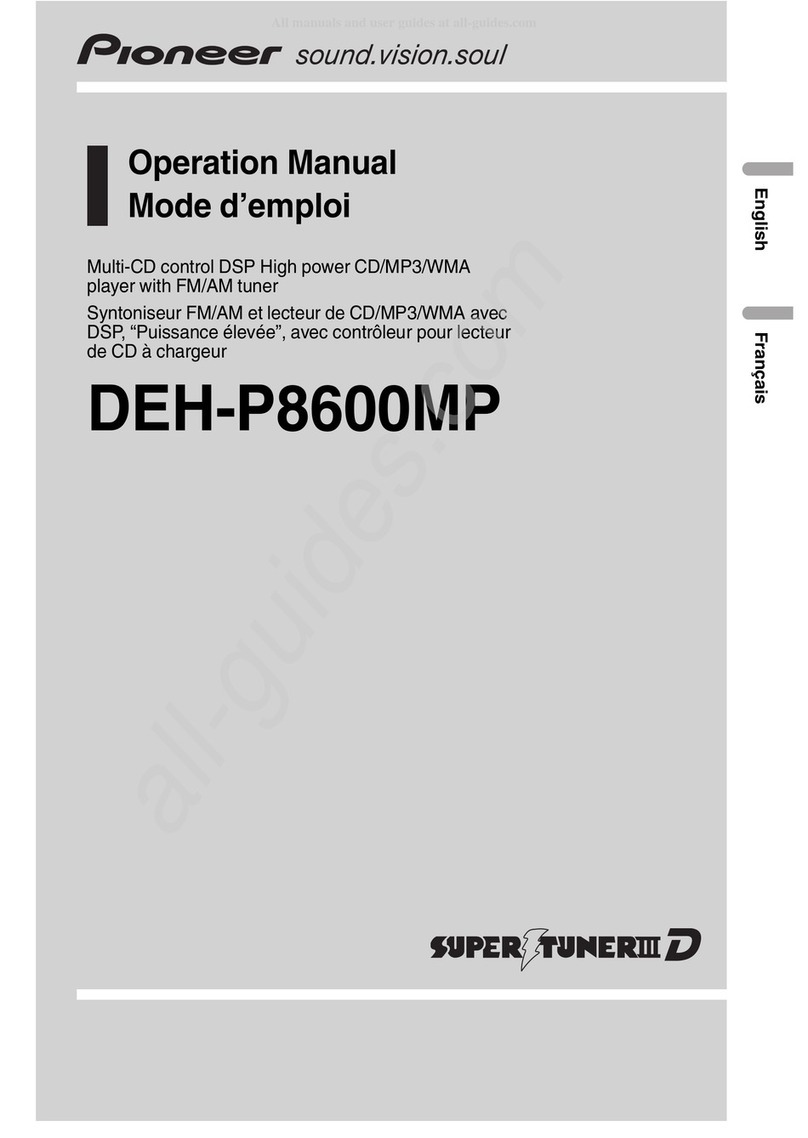 Pioneer Super Tuner III D DEH-P8600MP Operation manual