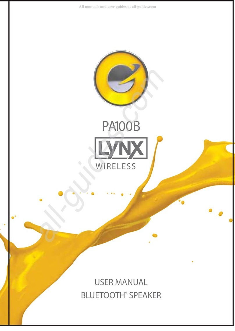 Planet Audio Lynx Wireless PA100B user manual