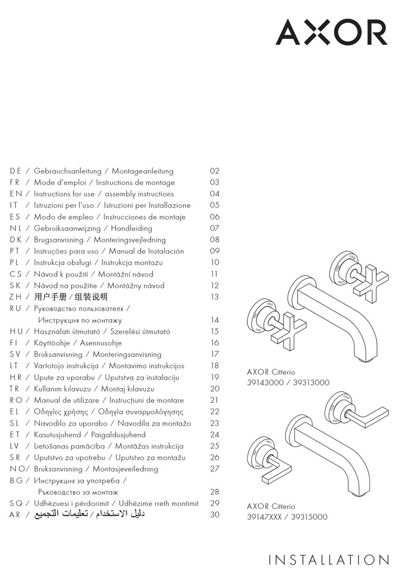 Hans Grohe AXOR Citterio Series Manual Hans Grohe AXOR Citterio Series Manual