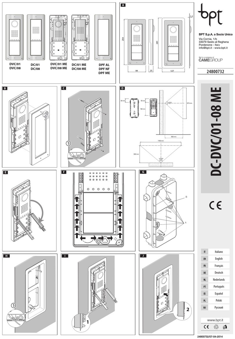 Bpt DVC/01 User manual