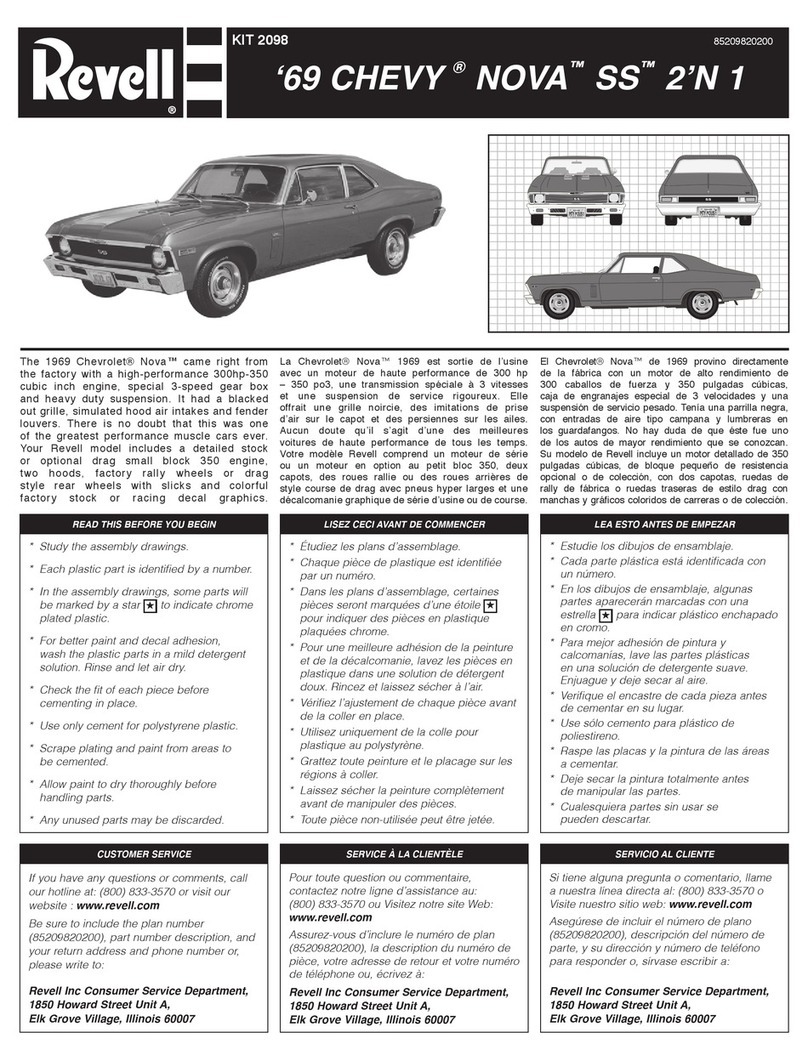 REVELL 69 CHEVY  NOVA SS 2'n 1 User manual