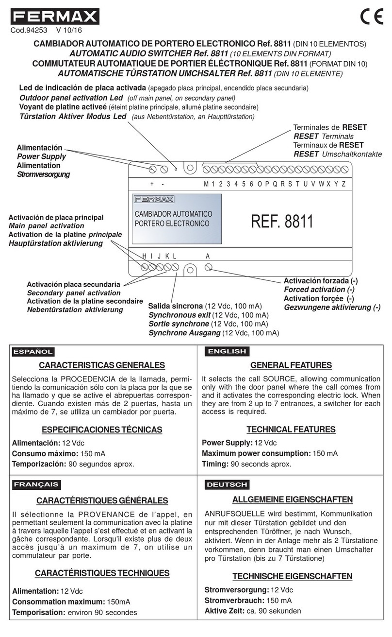 Fermax 8811 User manual